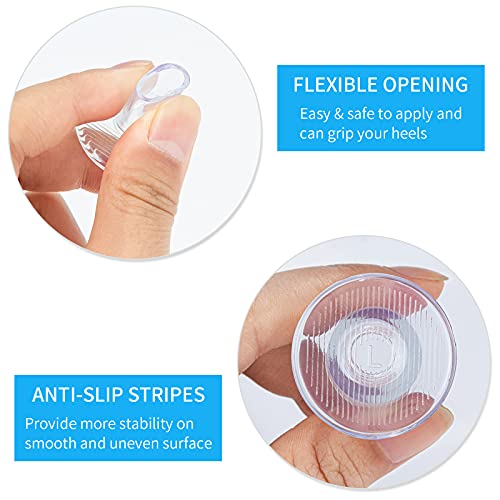 Image of Heel Stoppers for Grass - 84 Pairs 3 Sizes High Heel Protectors for Women Wedding Shoes, Clear Grass High Heel Protectors for Walking on Grass and Uneven Floor - S, M, L