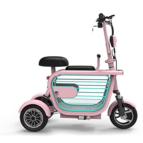 ZGYQGOO Scooter eléctrico Mobility Scooter eléctrico de 3 Ruedas Plegable, Bicicleta eléctrica-34...
