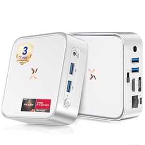 Huidun H80 Mini PC Win 11 Pro, AMD Ryzen 5 16GB RAM 512GB SSD, Gráficos Radeon Vega 8, Ordenador Compacto 4K UHD, Silencioso para Negocios y Automatización 24/7, Micro PC para Oficina y Casa