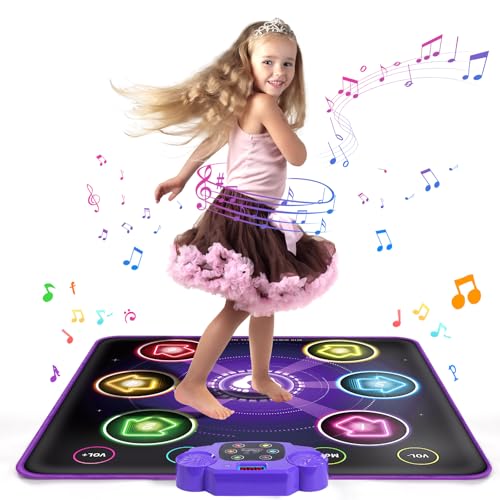 Tuseasy 2616-20A Dance Mat Toys For Kids Ages 3-12, Electronic Dance Pad With Light-Up 6-Button | Wireless Bluetooth | Music Dance With 5 Game Modes, Christmas Birthday Gifts For 3 4 5 6 7 8 9 Year Old Girls thumb #6
