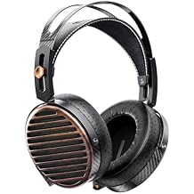 FiiO FT7 Headphones Open-Back Planar 106mm Planar Magnetic Monitor Earphone Gold Diaphragm Carbon Fiber Shell Detachable Cables Black