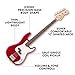 Fender Squier Debut Series Precision Bass Guitar, Beginner Guitar, with 2-Year Warranty, Includes Free Lessons, Dakota Red with Matte Finish