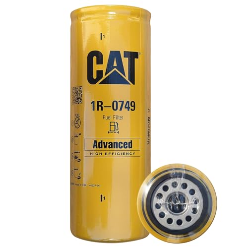 Caterpillar 1R-0749 Advanced High Efficiency Secondary Fuel Filter High-Efficiency Spin-On Diesel Fuel Filter 5 Micron Protection OEM Cat Fuel System Filter (Pack of 1)