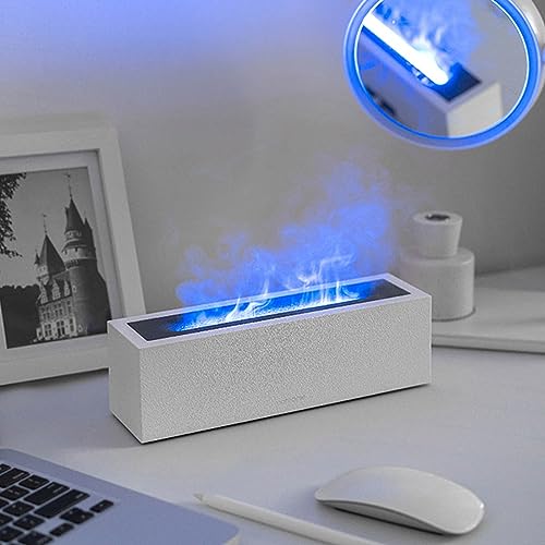 Difusor aromático eléctrico con luz llama nórdica blanco miniatura 6