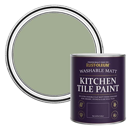 Rust-Oleum Kitchen Tile Paint, Green Matt, Bramwell 750ml