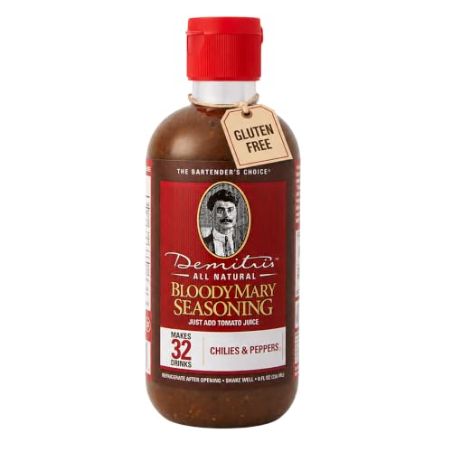 Demitri's Chilies & Peppers Bloody Mary Seasoning, 8oz Bottle (Pack