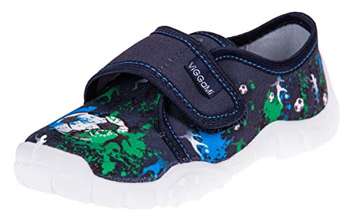 Viggami Jungen Kinder Hausschuhe Textil Hausschuhe Adas