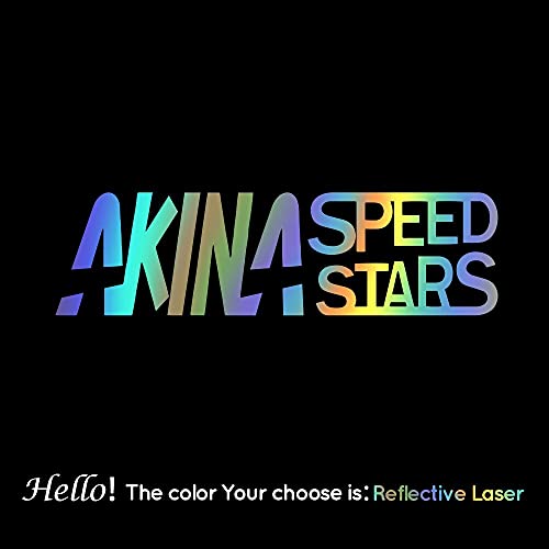[Dasraito] AKINA SPEEDSTARS用ビニールカーステッカーおかしいJDM頭文字D下げられたレーシングデカールラップトップトラックオートバイ、23cm * 6cm (レーザ)