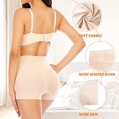 Image of Womens Slip Shorts for Under Dress Seamless Shapewear Boyshorts Tummy Control Panties Shaping Shorts
