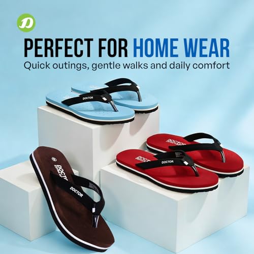 Image of DOCTOR EXTRA SOFT House Slipper for Women's Care Dr Orthopaedic Super Comfort Fitting Flat Cushion Chappal Flip-Flop for Ladies & Girl's