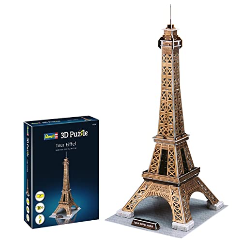 Construcción, Toy Revell Torre Eiffel 3D Rompecabezas de construcción para Adultos y niños de 10 años en adelante, 39 Piezas