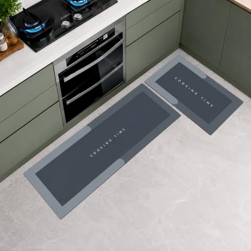 Rubber Kitchen Mats, Anti-Fatigue Floor Mat Set-2 Pcs, Multi Colo...