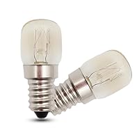 EASYIVY Backofenlampe E14, Bis 300 Grad Hitzebeständig E14 Backofen Glühbirne Dimmbar 160LM für AEG/Neff/Whirlpool/Smeg/Bosch Backofen, Mikrowelle, Salzlampe, Kühlschranklampe, Warmweiß 2700K, 2 Stück