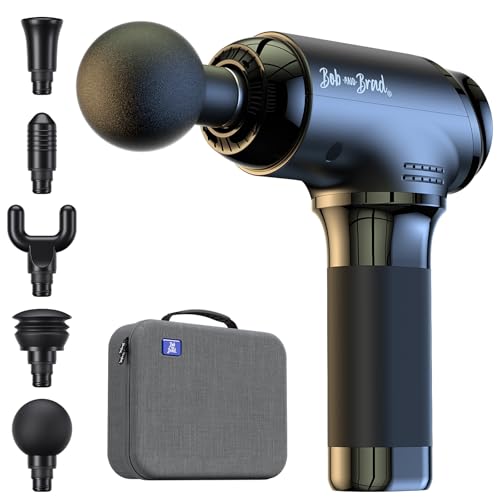 Bob and Brad T2 Pistolet de Massage avec Batterie 4000mAh 10mm Amplitude, Massage Gun Pistolet à Massage Musculaire des Tissus Profonds, Ultra Silenc