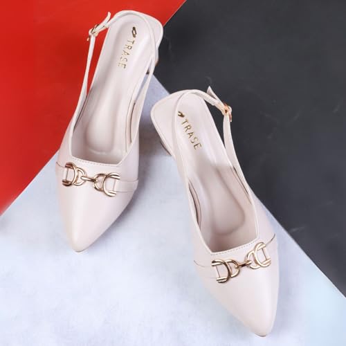 Image of TRASE Block Heels Sandals for Women, Flashy-I Stylish & Comfortable Footwear