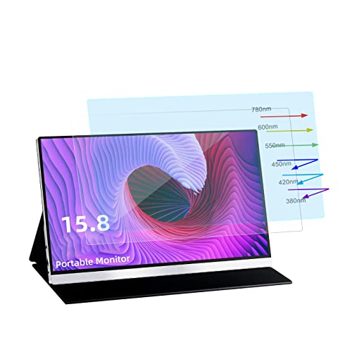 YINOVEEN 15.8 inch Portable Monitor Screen Protector, for 15.8 inch Universal PC Monitors 16:9 Aspect Ratio Laptop Anti Blue Light Glare Screen Filter, Reduces Eye Strain(13.74 x 7.72 Inch)