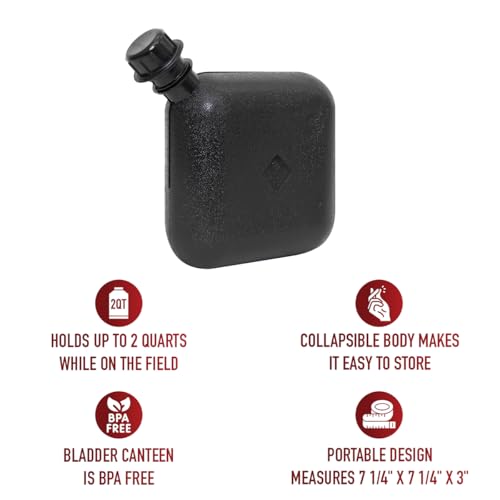 Bidon 2 litres Rothco noir authentique fabriqué aux USA - 6