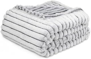 GREEN ORANGE Fleece Blanket Twin Size  60x80, Lightweight, Black and White  Soft, Plush, Fluffy, Warm, Cozy  Perfect Throw for Couch, Bed, Sofa