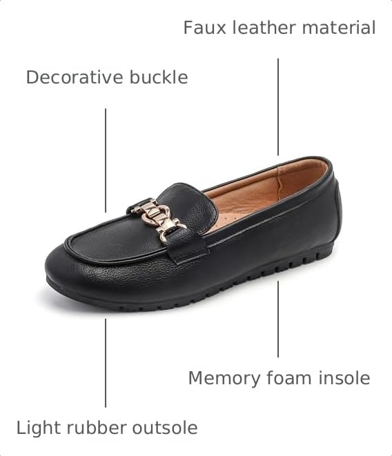 Image of VERDASCO Women's Loafers Comfort Slip-Ons Flat Work Shoes Casual Moccasins Penny Loafers Lady Dress Shoes