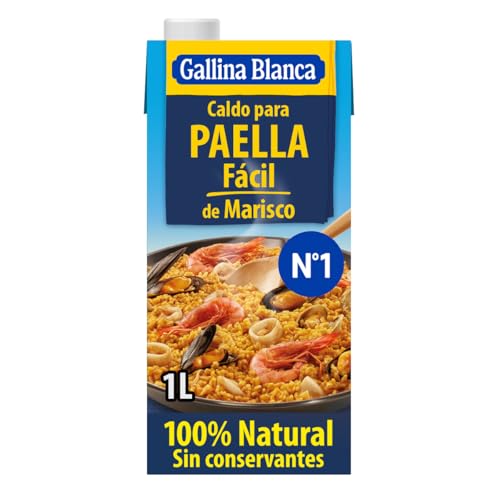 ¡Caldo para Paella Fácil de Marisco 100% Natural! Sin Conservantes, Sofrito Incluido. ¡Listo para Arroz en Minutos!