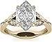 Moissanite Wedding Ring Set for Women, 2CT-4CT Dutch Marquise Cut, Split Shank Solitaire Bridal Ring, Handmade Vintage Style in 10K 14K 18K Solid Gold / 925 Sterling Silver (Main Stone : 2.50 Carat)