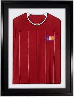 Vivarti DIY Mounted Sports Shirt Display Frame 60 x 80cm - Black Frame, Black Mount, White Backing Card