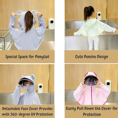 Kids Zip Up Hoodie - Cute Cooling Jacket, Lightweight Sun Protection Jacket, UPF 50+ for Outdoor Fun3