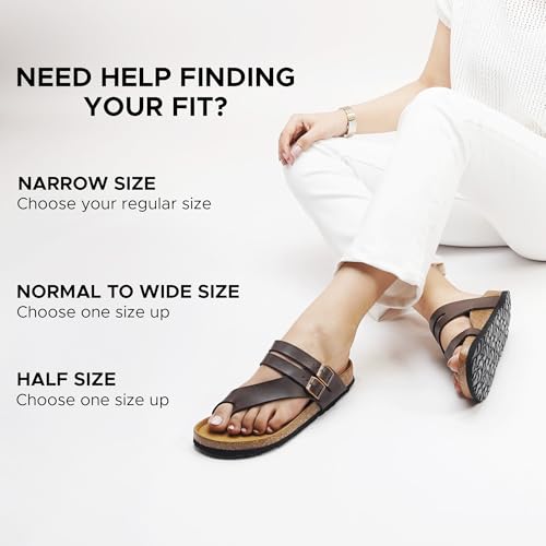 Image of AEROTHOTIC Recovery Slides for Women Cork Footbed Adjustable Straps Sandals