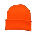 GIVBRO Boinas unisex de punto, gorro cálido de invierno, para otoño, accesorios de disfraces, color naranja