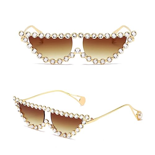 Lunettes Optiques Cadres Hommes Femmes Cat Eye Rétro Lentille Claire Gradient Tea