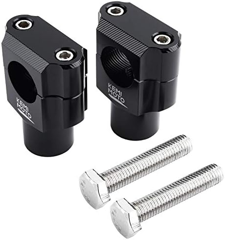 KEMIMOTO Motorcycle Handlebar Riser Clamp, Increase Motorcycle Handlebar Height, Fits for Sportster, Softail, Dyna, Road King, V-star, Shadow, or Vulcan, Universal Motorcycle Accessories
