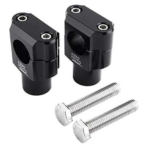 KEMIMOTO 1 Inch Motorcycle Handlebar Risers, Aluminum Alloy Motorcycle Risers, Compatible with Sportster Softail Dyna V-star Shadow, Universal Motorcycle Accessories, Black