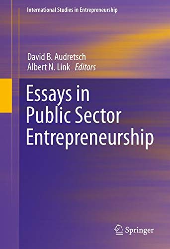 Buy Essays in Public Sector Entrepreneurship — BookShops.in