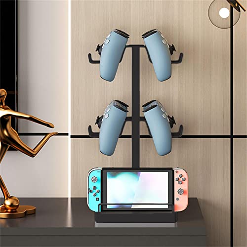 Suporte de controlador de jogo,Suporte para fone de ouvido de 2 camadas - Acessórios de jogos de met