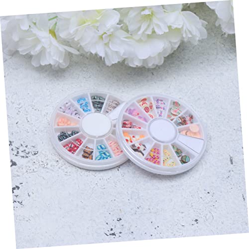 Beaupretty 2 Caixas De Enfeites De Unhas Decorações De Unhas Para Apliques De Arte De Unhas Enfeites