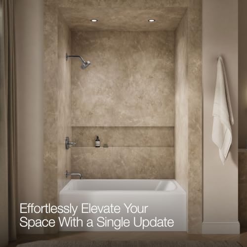 KOHLER T14421-3-TT Purist Rite-Temp Bath And Shower Trim Kit With Push-Button Diverter And Cross Handle 2.5 Gpm, Vibrant Titanium miniatura 5