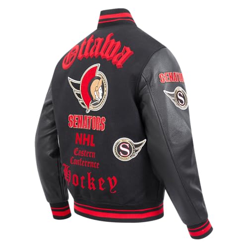 Image of Pro Standard Mens NHL Old English Varsity Jacket