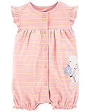 Carter's Baby Girls' Snap-Up Cotton Romper (3 Months, Pink Mouse)