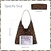 Jywmsc Leopardo Bolso Tote para Mujer Gamuza Cuero Cheetah Print Hobo Bolso Hombro Grande Bolso Satchel Vintage Imagen de Jywmsc Leopardo Bolso Tote para Mujer Gamuza Cuero Cheetah Print Hobo Bolso Hombro Grande Bolso Satchel Vintage