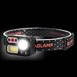 Linterna frontal LED con sensor de movimiento, faros delanteros de camping al aire libre, faros de inducción, linterna frontal, impermeable, ligera, larga espera, equipo de senderismo y camping