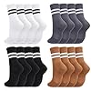 Zuimei 8 Pairs Ladies Socks Women Sports Gym Leisure Crop Ankle Cotton Liners Socks for Sports Workouts Daily Wear