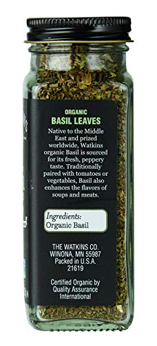 Image of Watkins Organic Basil, 0.71 Ounce, 3 Count