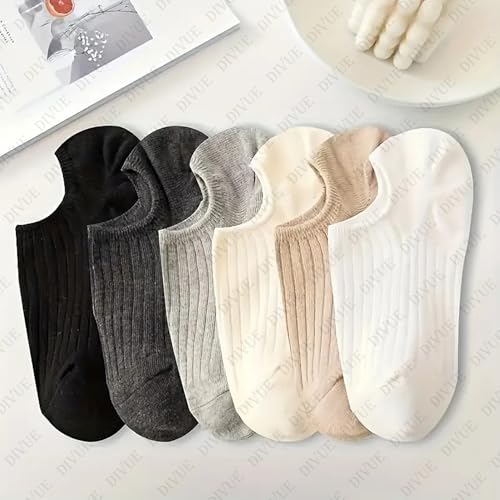 Image of DIVUE Ankle Length Low cut Socks for Men & Women | 6 Pair Multi Color Combo Pack | Soft Cotton Stretch Fabric | Breathable, Sweat Absorbent & Durable | ankle Casual Sports Socks