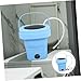 KOMBIUDA Portable Mini Folding Washing Machine Compact Electrical Washer with Drainage Basket and Pipe High-speed Small Laundry Appliance for Travel Dorms Apartments US Plug