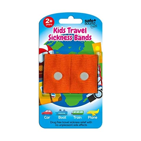 Safe and Sound Travel Sickness Bands for Ages 2+. Colour Received Will Vary. 2 Per Pack Cover