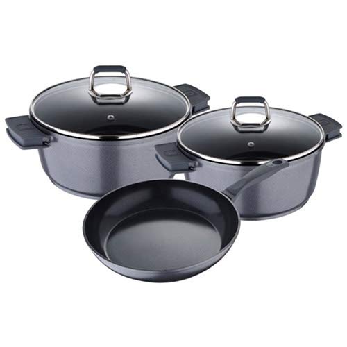 BergnerQ2920 Set 5pc Cookware Set, Aluminium, Induction, Titan, Grey