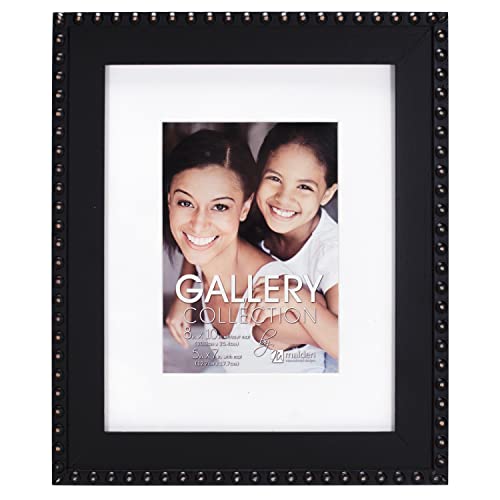 Malden International Designs 8x10 Matted to 5x7 Black Beaded Picture Frame