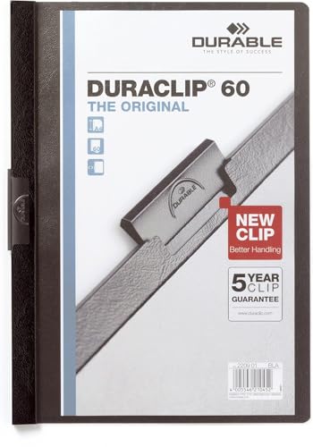Durable Klemmmappe A4 (Duraclip Original 60, Hartfolie, bis...
