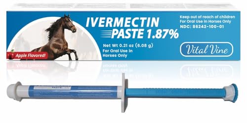 VITALVINE Ivermectin 1.87% Paste for Horses – Apple Flavor 6.08g Syringe, Treats Horses Up to 1250 lbs (3-Pack) - Image 3