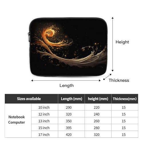 Flying Phoenix Vine Laptop Sleeve Case 17 Inch Suitable For Notebook Computer Tablet Traveling Carrying Simple Case4